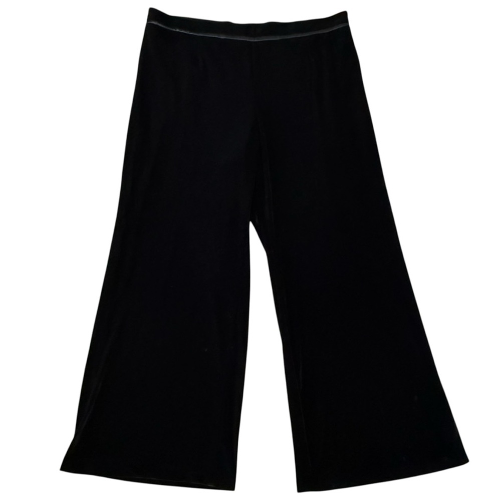 Giorgio Fiorlini Pants Womens 22W Black Velvet Holiday Stretch Christmas Plus Sz